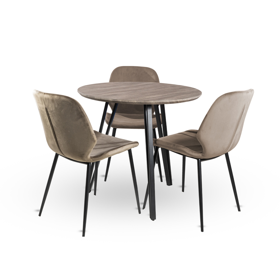 მრგვალი მაგიდა DT405-2 + 3სკამი