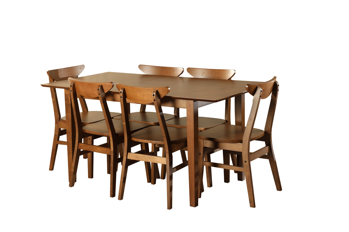 მალაიზიური გასაშლელი მაგიდა + 6 სკამი