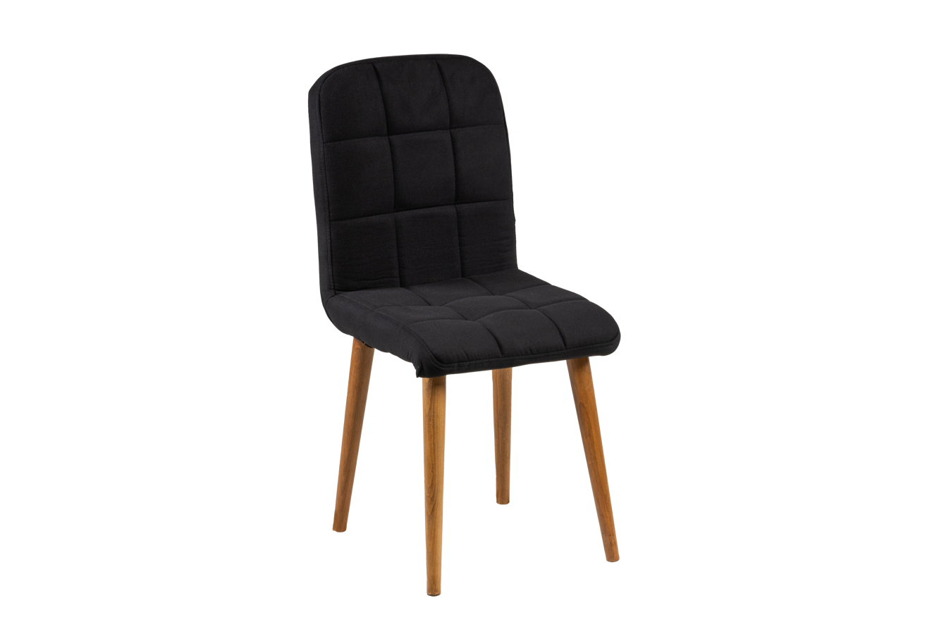 თურქული სკამი ხის ფეხზე შავი 