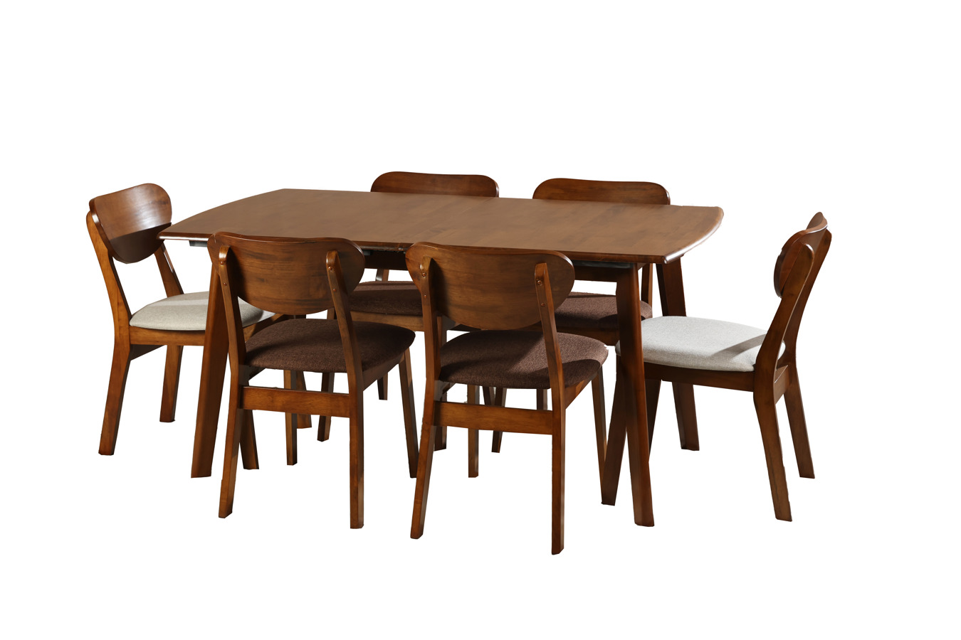 მალაიზიური გასაშლელი მაგიდა 160*90-ზე + 6 სკამი