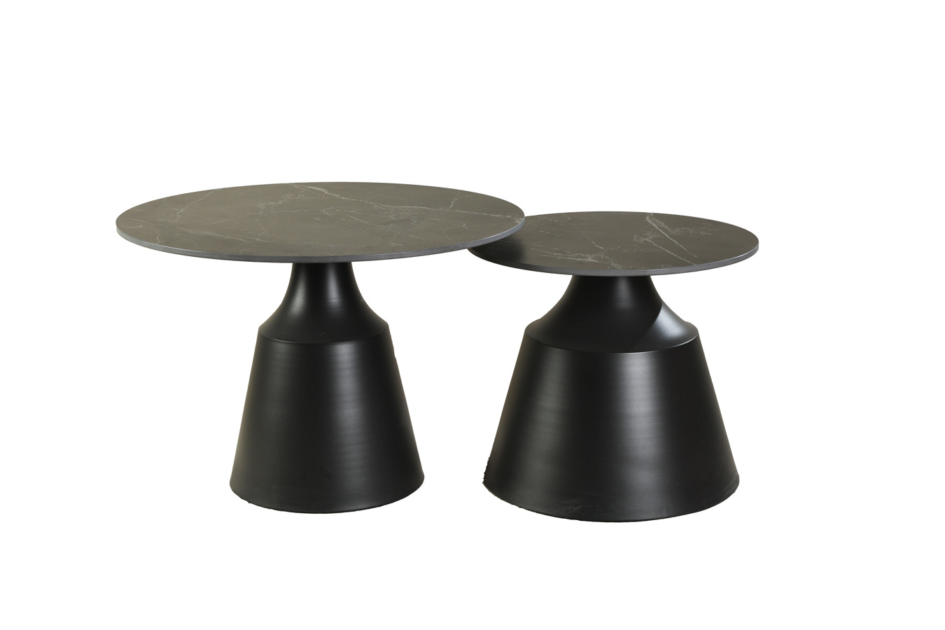 გრანიტის ჟურნალის მაგიდა ტყუპი შავი