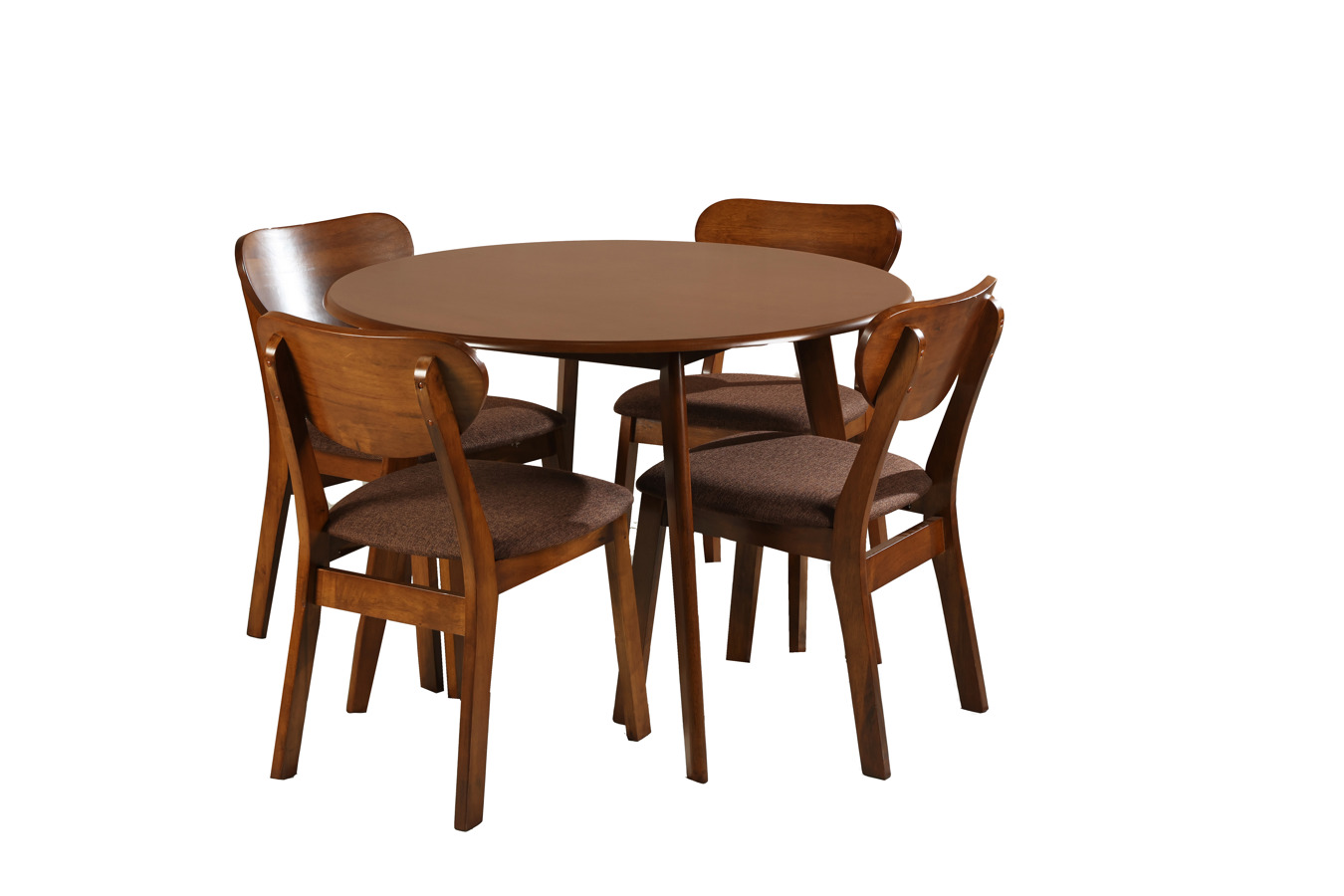 მალაიზიური მრგვალი მაგიდა + 4 სკამი