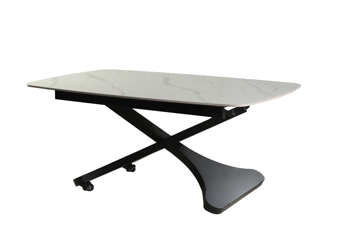 ტრანსფორმერი მაგიდა გრანიტის ზედაპირით 130*80-ზე