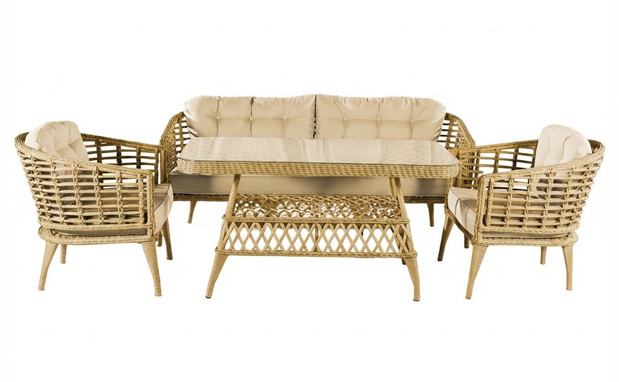 თურქული კრემისფერი 2 ადგილიანი ოთხეული EIFEL