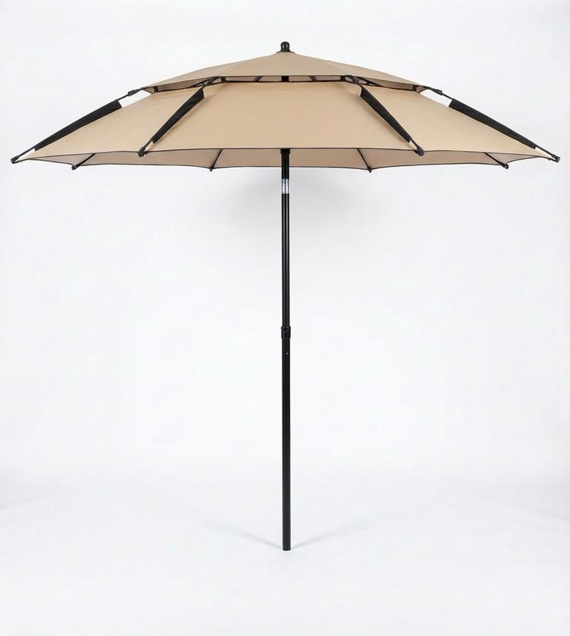 ზღვის ქოლგა წყალგამძლე ნაჭრით ბეჟი