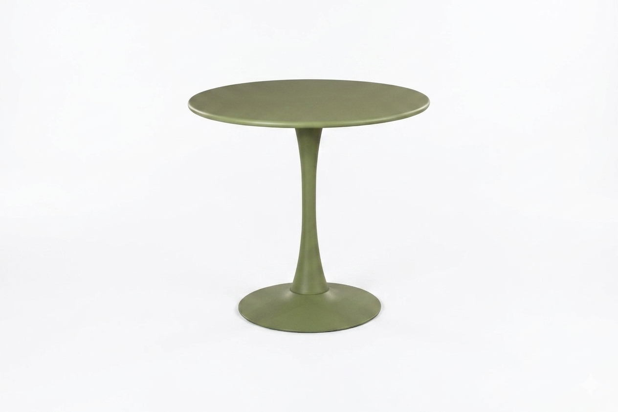 მეტალის მაგიდა 80სმ დიამეტრით მწვანე