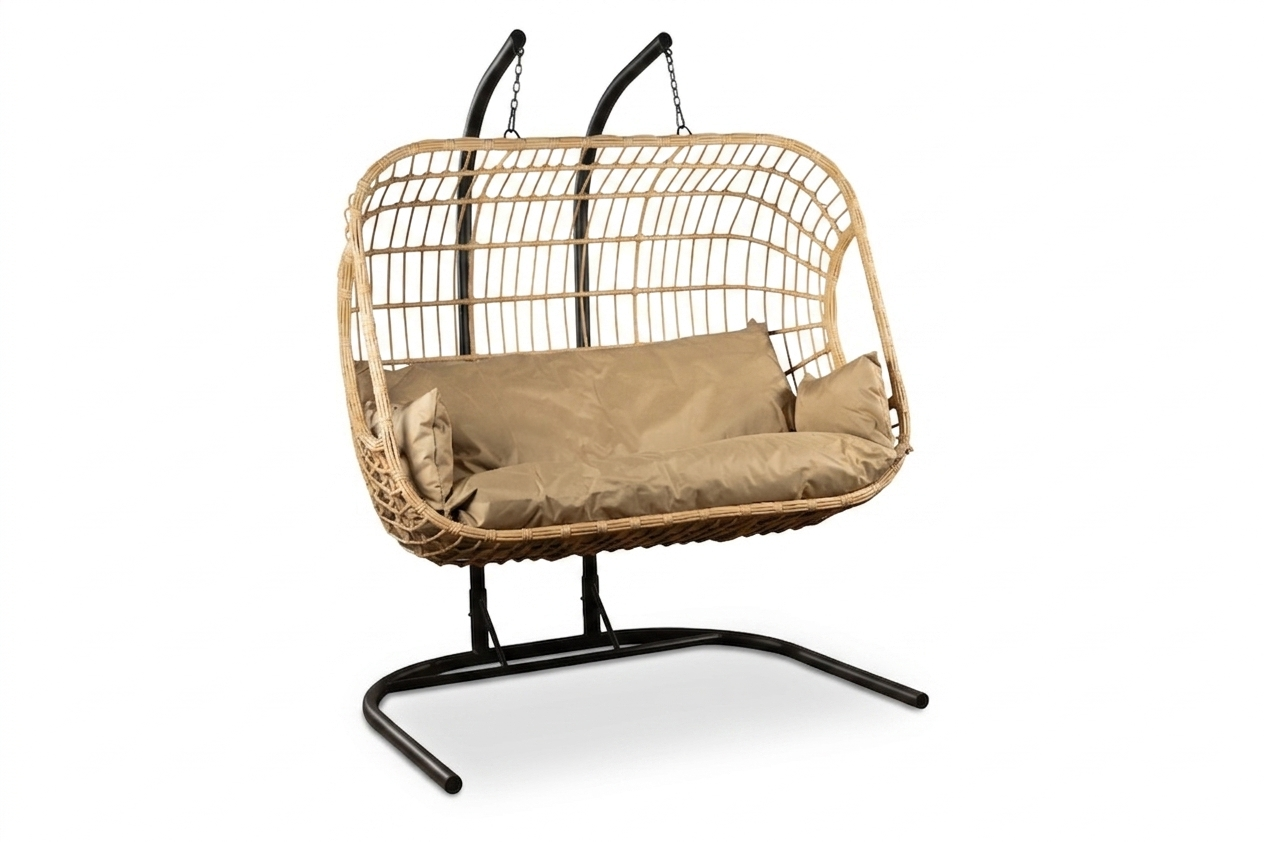 2 ადგილიანი თურქული ბუდე საქანელა კრემისფერი